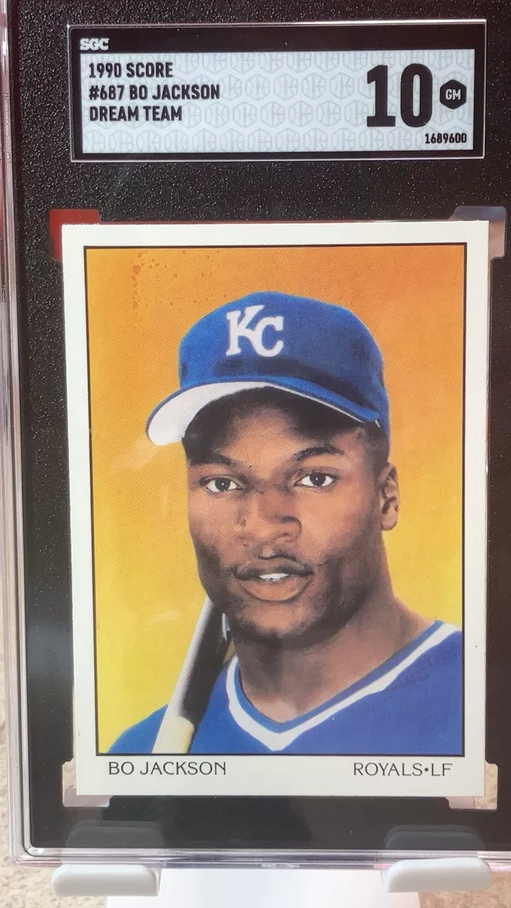1990 Score Bo Jackson #687 Dream Team Baseball Card - SGC 10 GEM