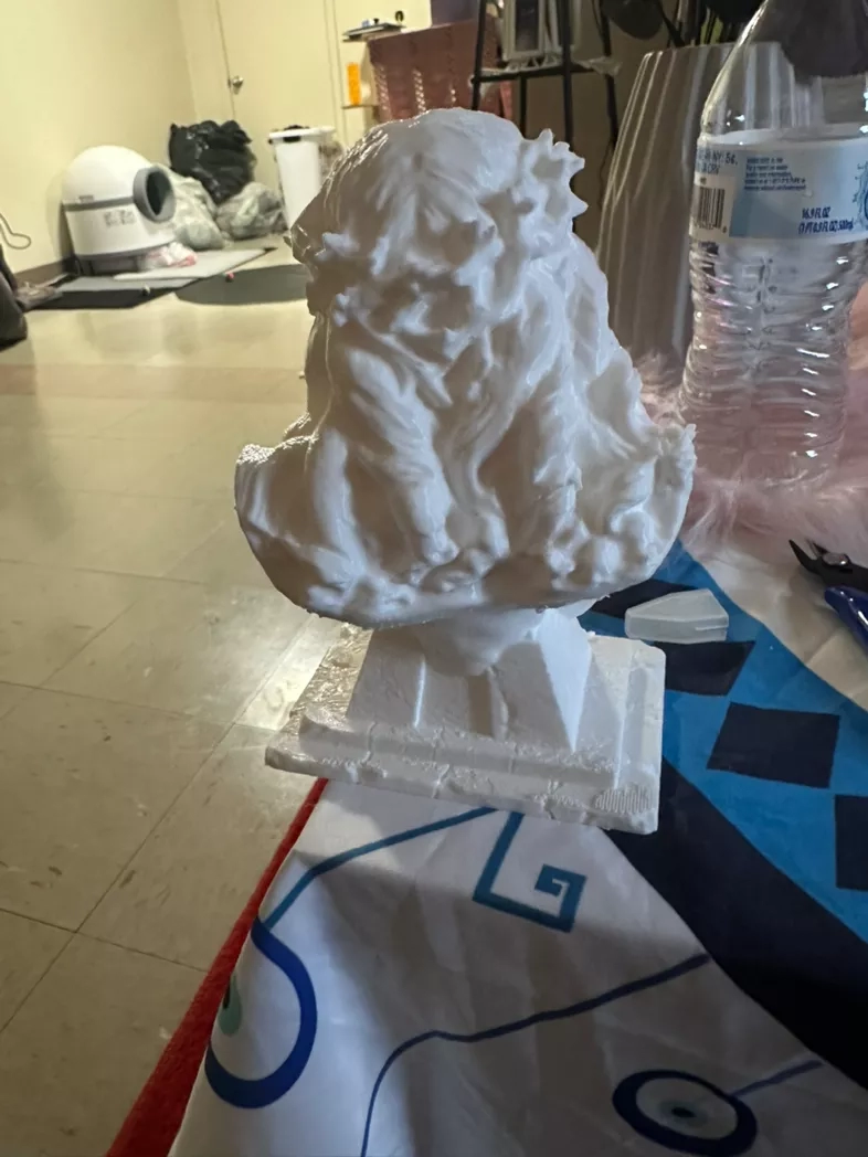 Classical Zeus Bust Statue - White Marble Finish