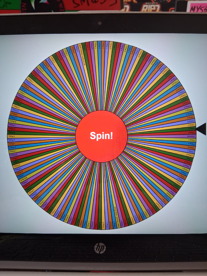 5 REGULAR WHEEL SPINS