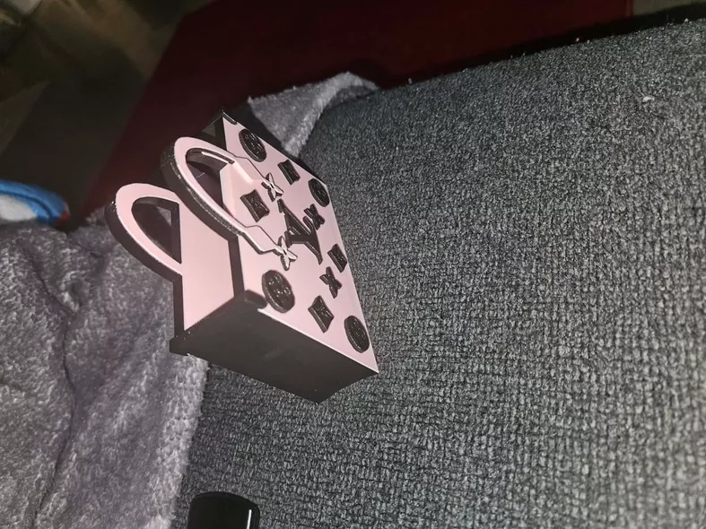 Pink LV Inspired Handbag Charm