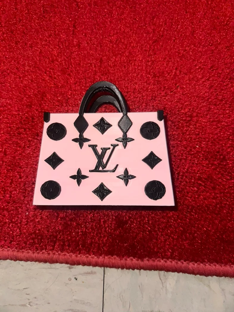 Pink LV Inspired Handbag Charm