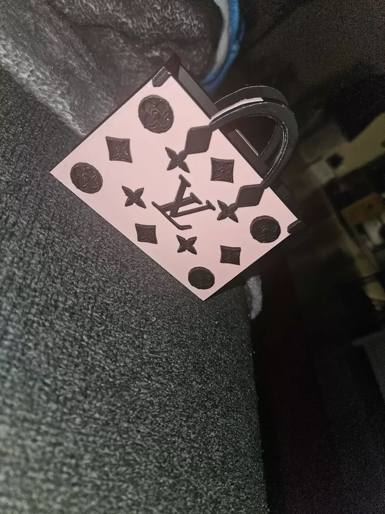 Pink LV Inspired Handbag Charm