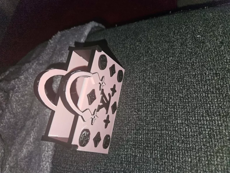 Pink LV Inspired Handbag Charm