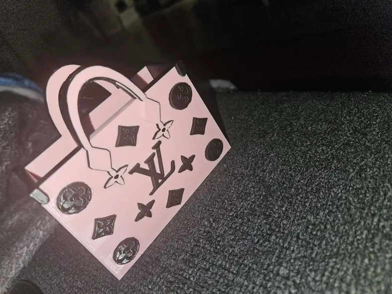 Pink LV Inspired Handbag Charm