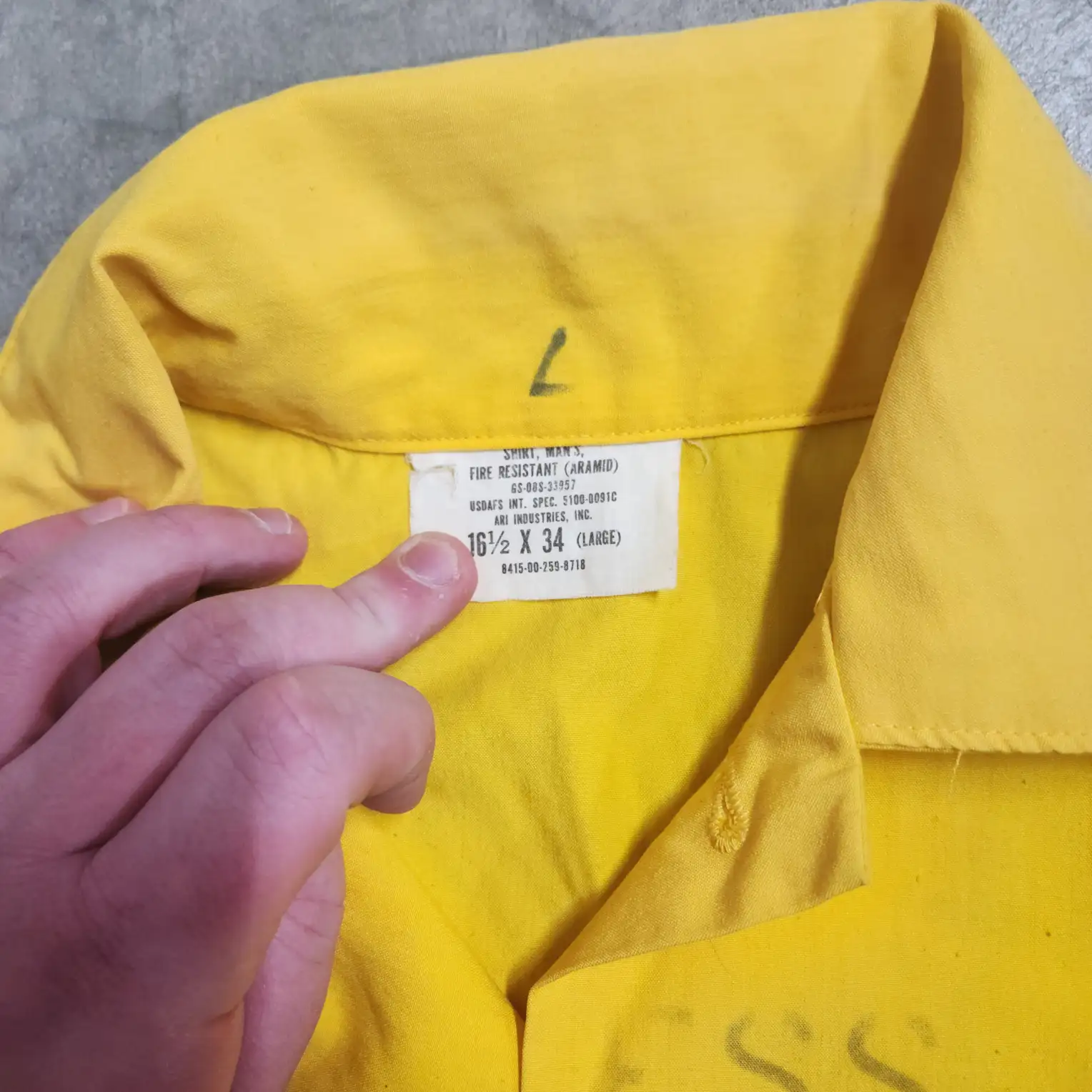 forest servicd Yellow Workwear Shirt og107