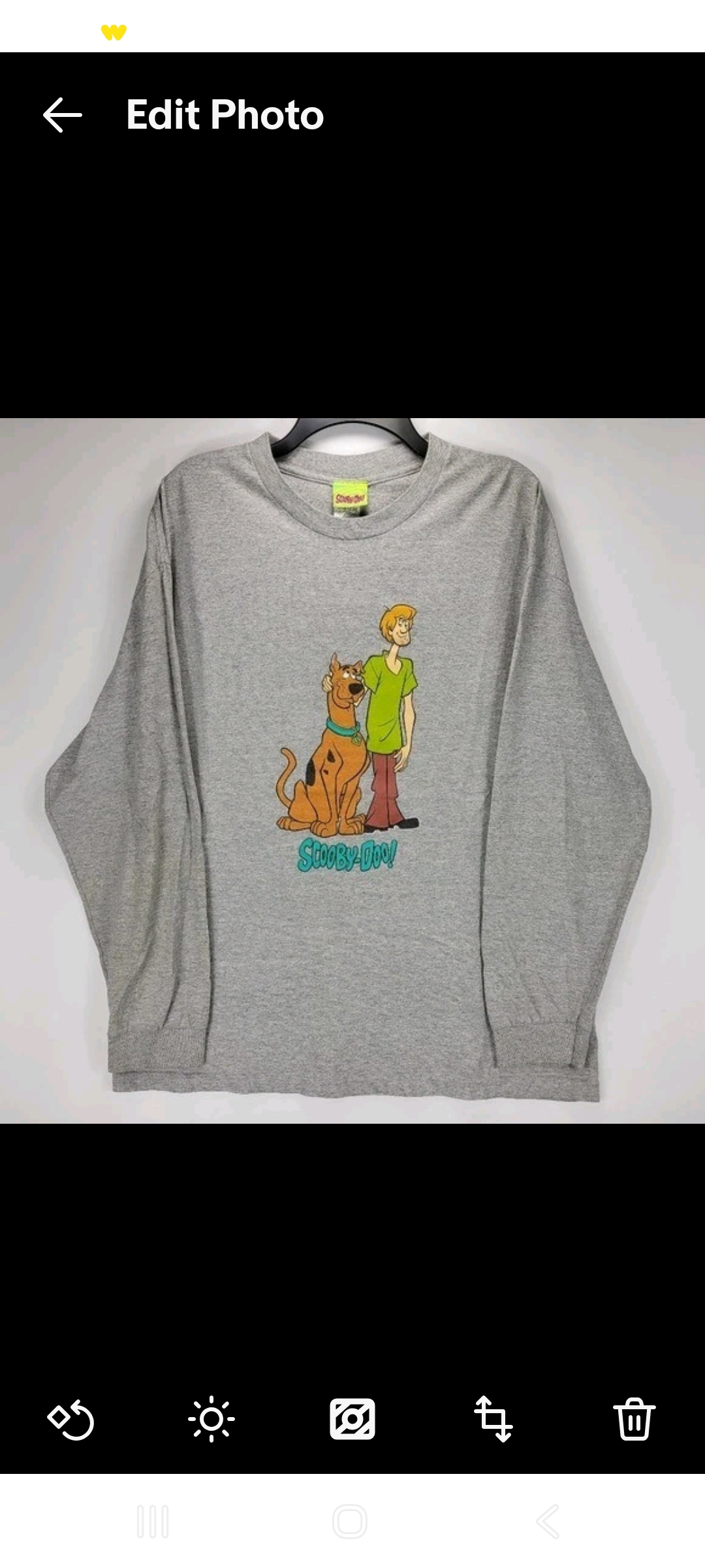 Mens XL Vintage Scooby-Doo Long Sleeve T-Shirt