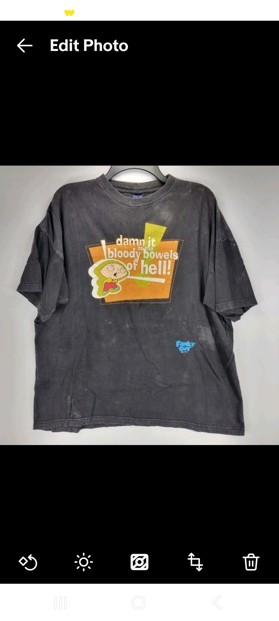 Mens XL Family Guy Stewie Vintage 1999 90s Season 1 Fox TV Shirt Rare Distressed