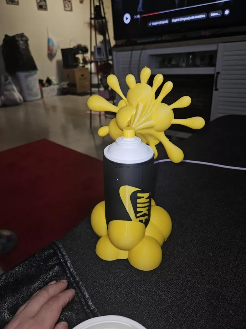 Nike Spray Can Yellow Splatter Art Collectible