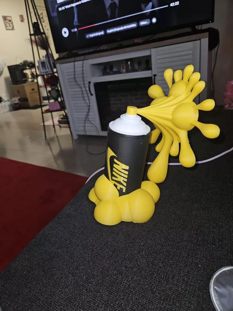 Nike Spray Can Yellow Splatter Art Collectible