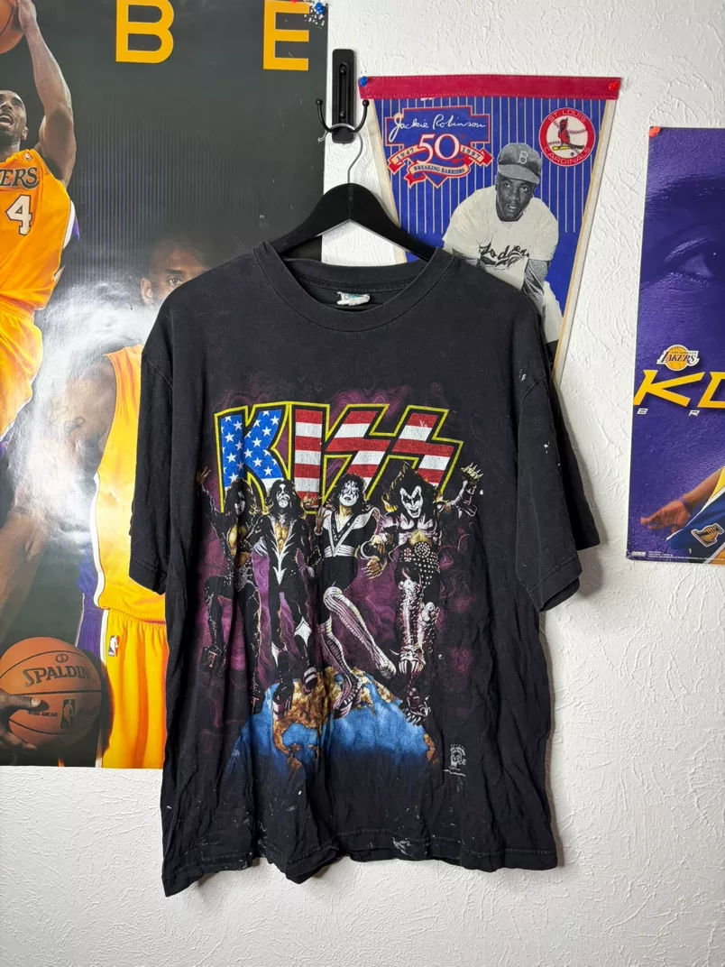 Vintage KISS American Flag Band T-Shirt