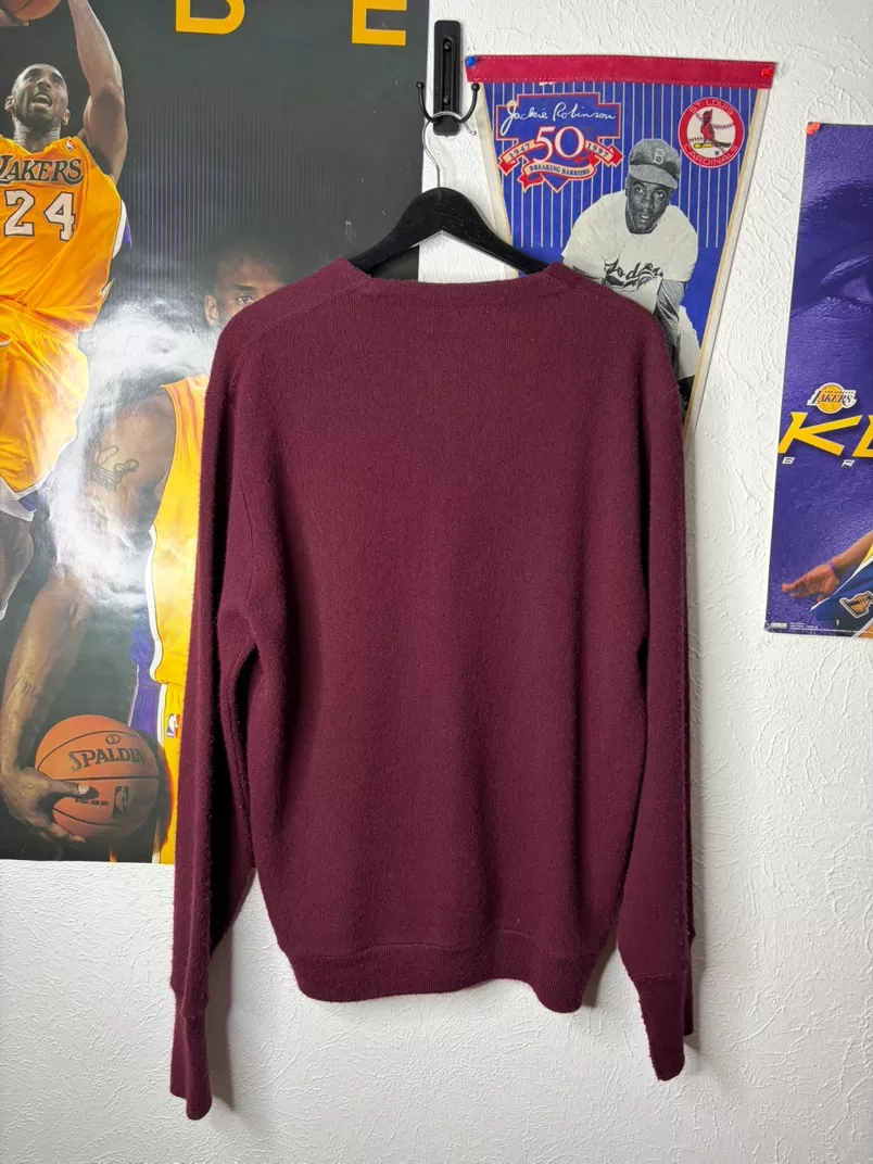 Vintage Dior Burgundy Knit Cardigan