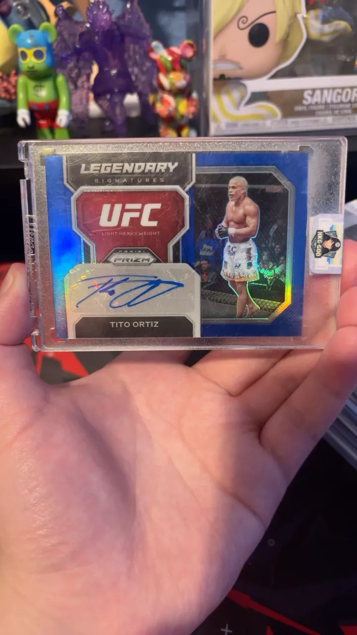 Tito Ortiz blue 14/49"Legendary Signatures" UFC Prizm Autographed Trading Card