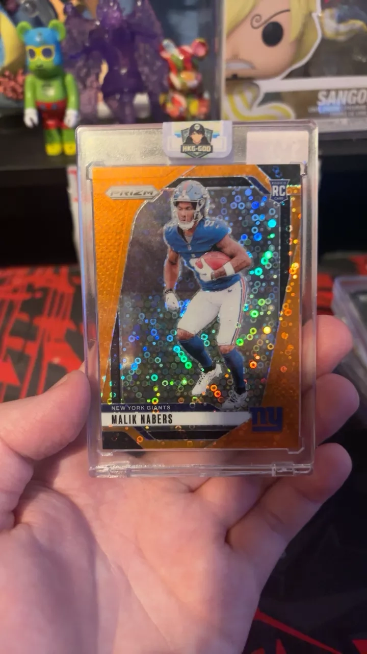 Malik Nabers orange disco 2023 Panini Prizm Rookie Card
