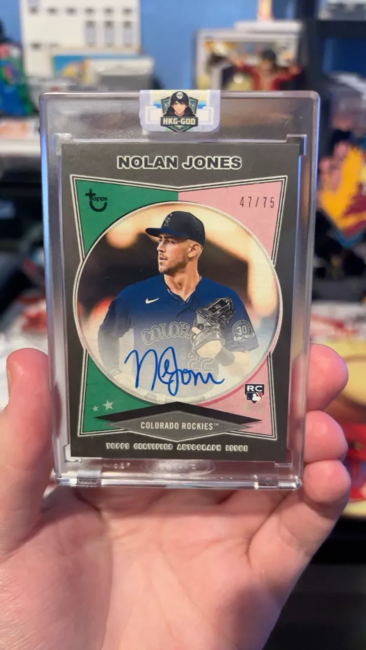 Nolan Jones Topps Certified Autograph Baseball Card