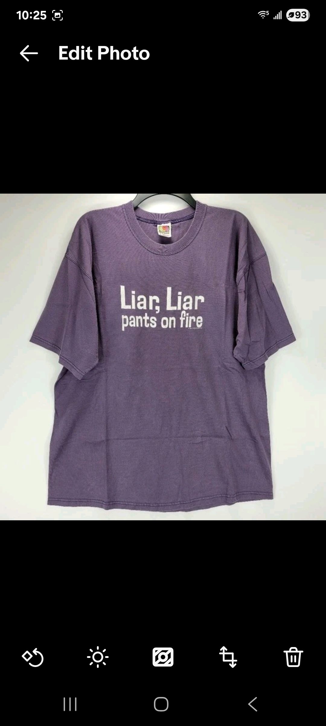 Mens XL Liar Liar Pants On Fire Fashion Victim Vintage 90s Shirt Punk Grunge