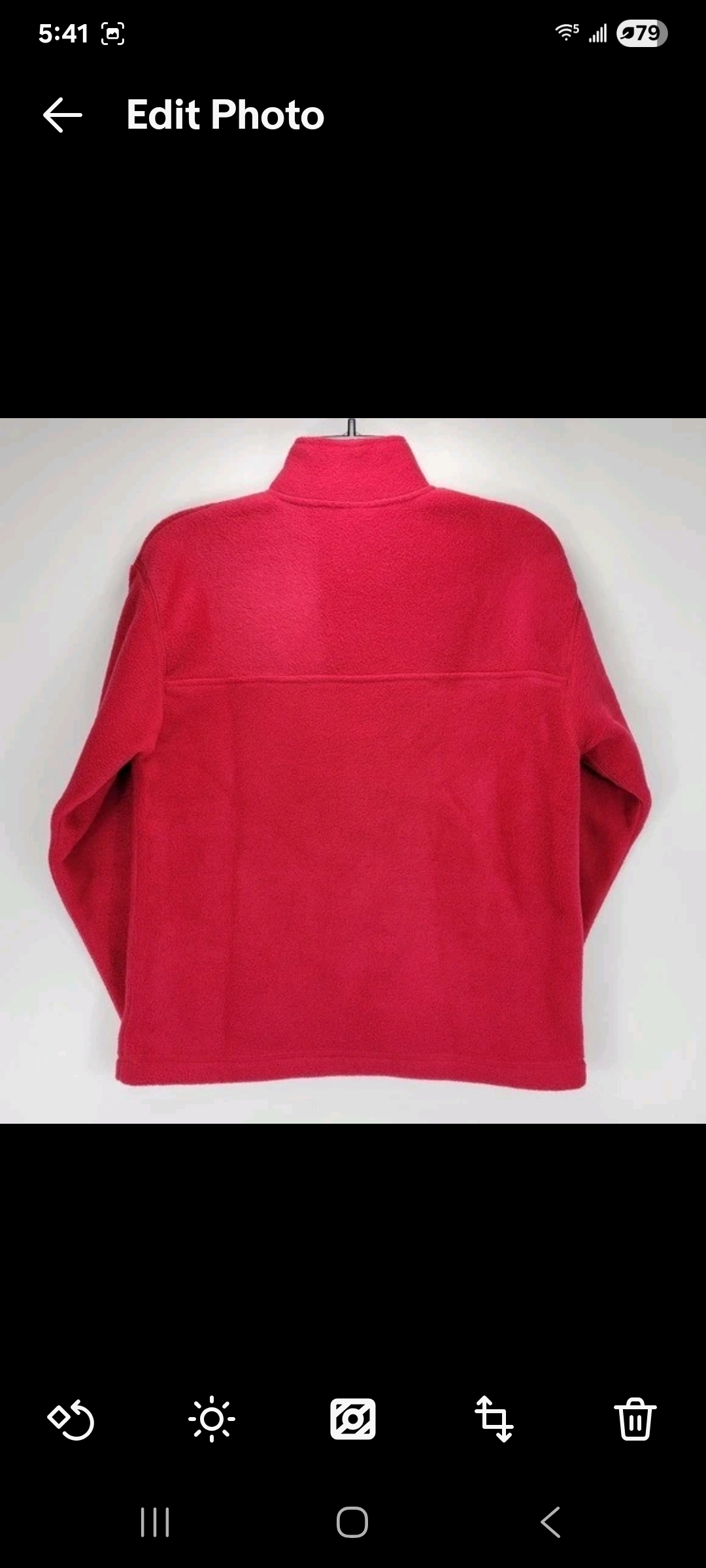 Youth Large L Disney World Mickey Vintage 90s Quarter Zip Fleece Pullover Jacket