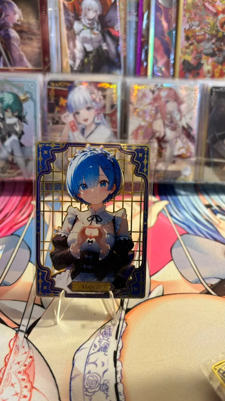 Anime Waifu Metal Trading Card - Rem