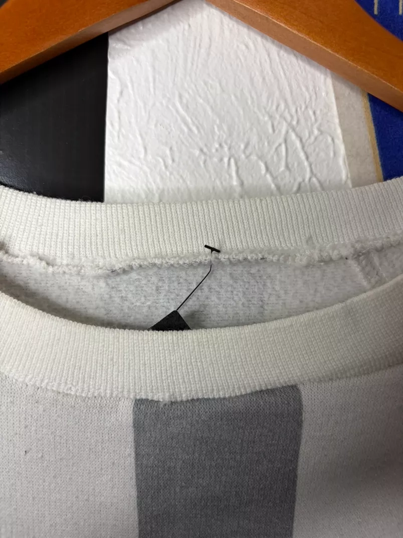 Vintage Huskies Striped Crewneck Sweatshirt