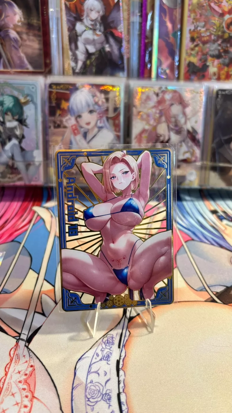 Spicy Android 18 Metal Waifu Anime Card