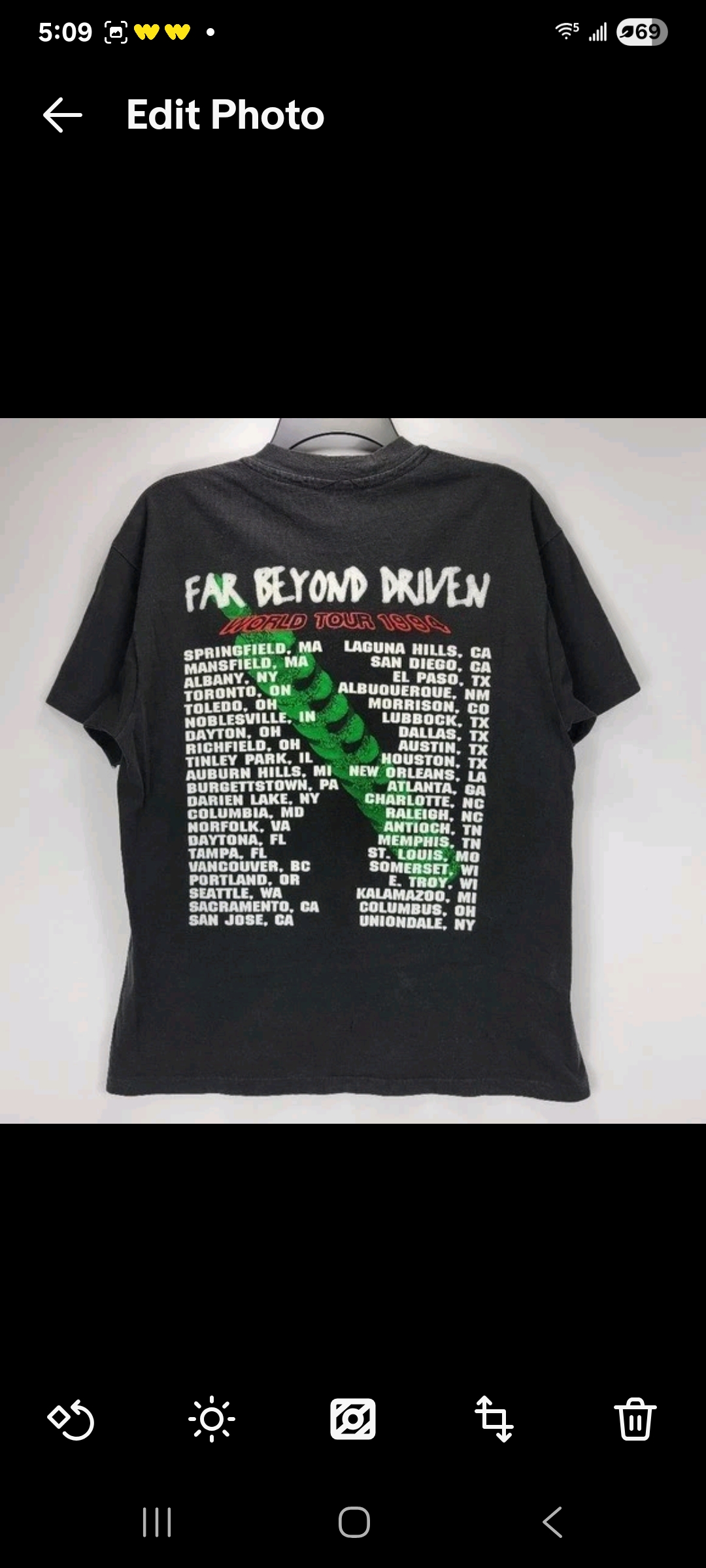 Mens Medium Pantera Far Beyond Driven 1994 World Tour Vintage Music Band Shirt