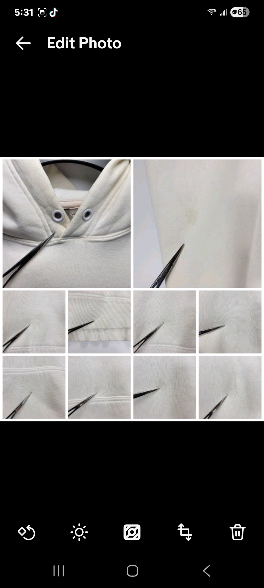 Mens Medium Nike Vintage Y2K Thrashed Distressed Hoodie Sweatshirt White