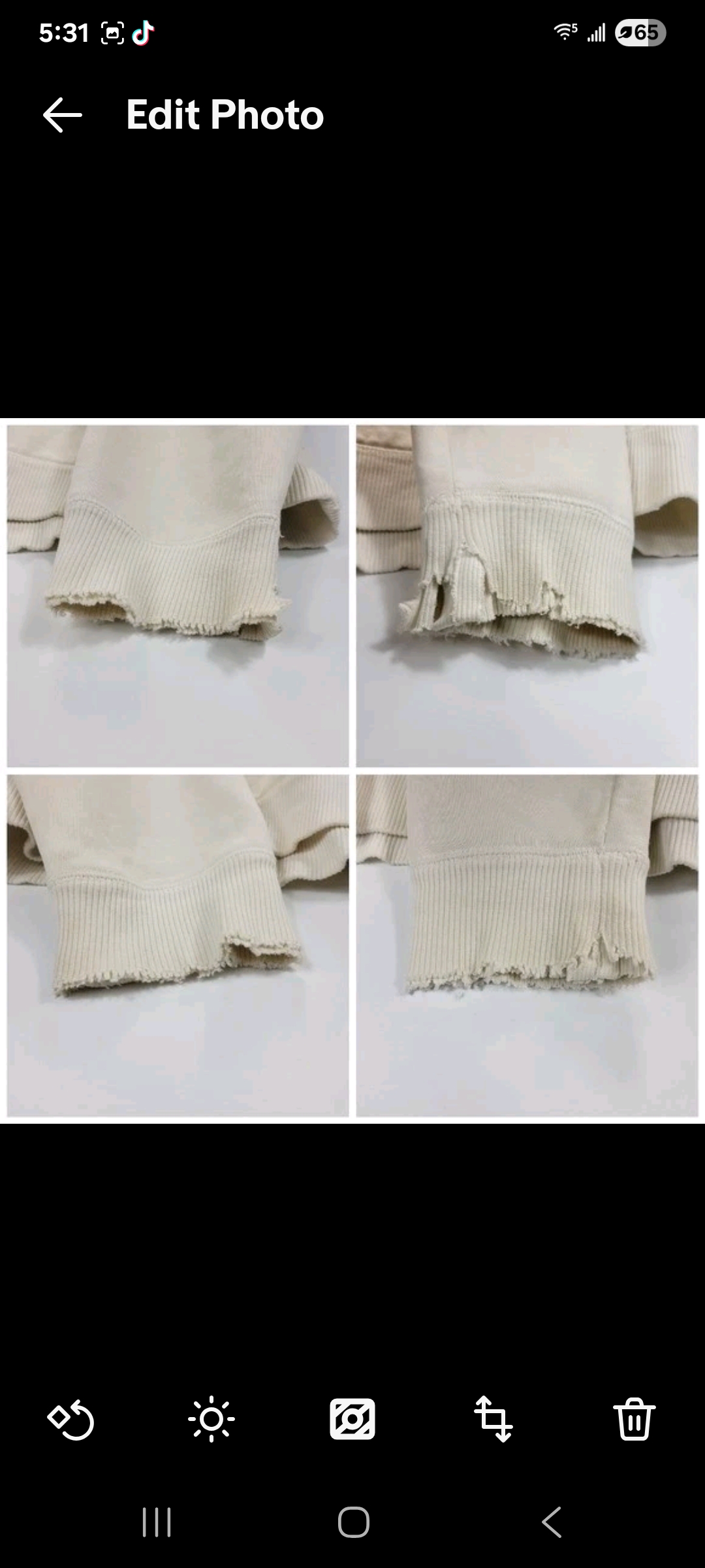 Mens Medium Nike Vintage Y2K Thrashed Distressed Hoodie Sweatshirt White