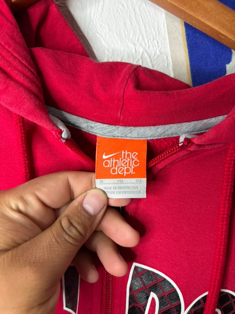 Nike Just Do It Red Zip-Up Hoodie