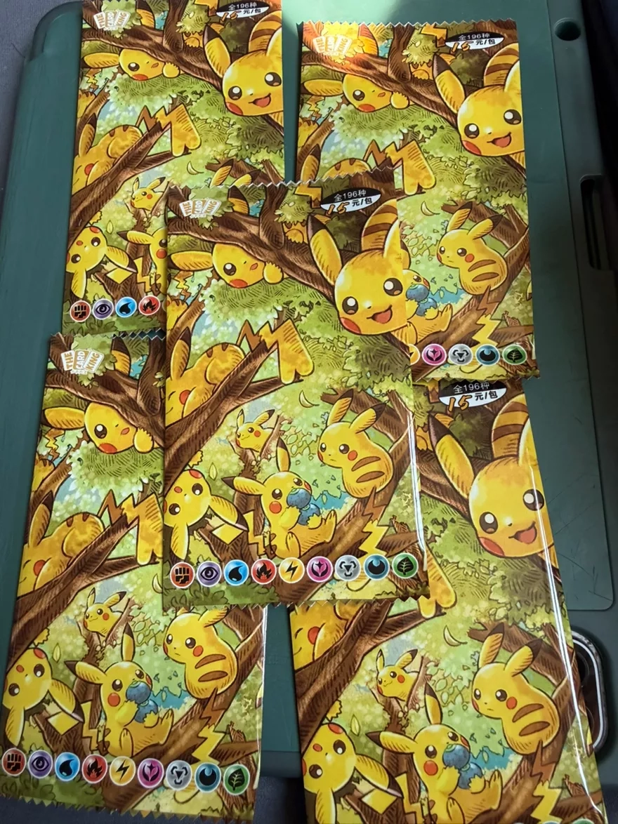 5 packs of pokemon pocket cards