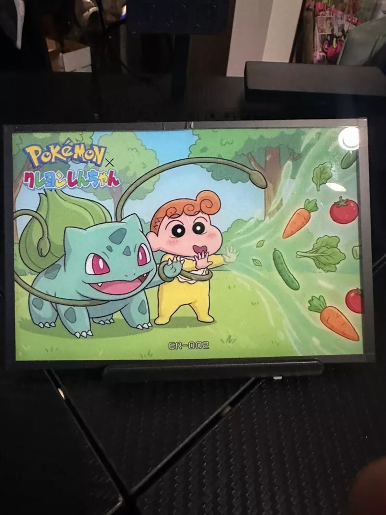Pokemon x Crayon Shin-chan Bulbasaur Collaboration Art