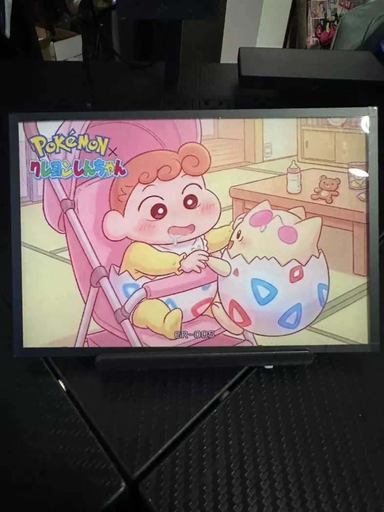 Pokemon x Crayon Shin-chan Togepi & Baby Art Print