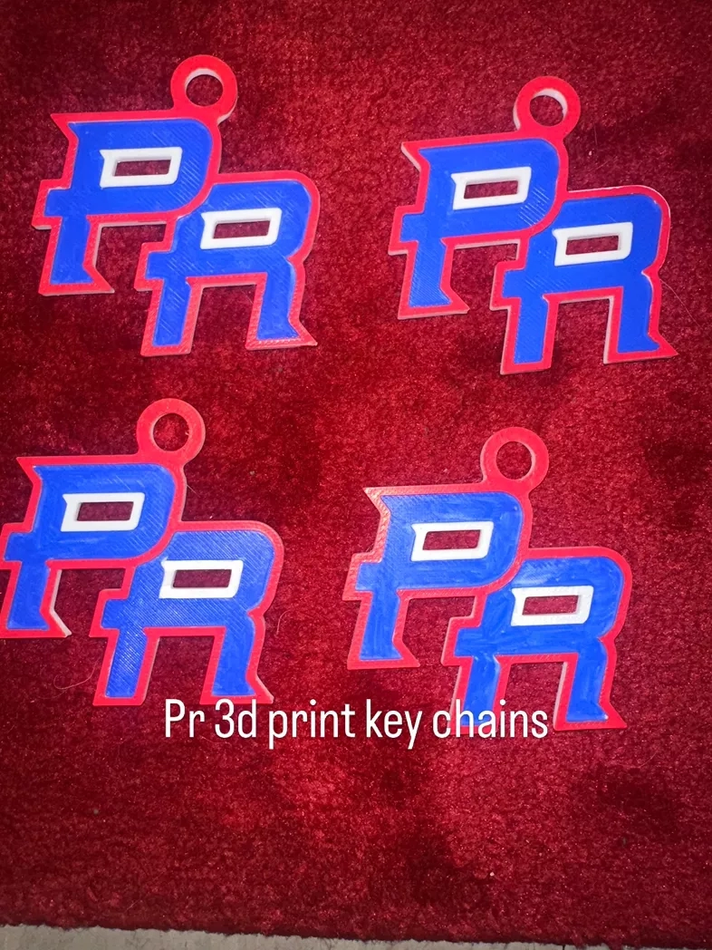 PR 3D Printed Keychain per set