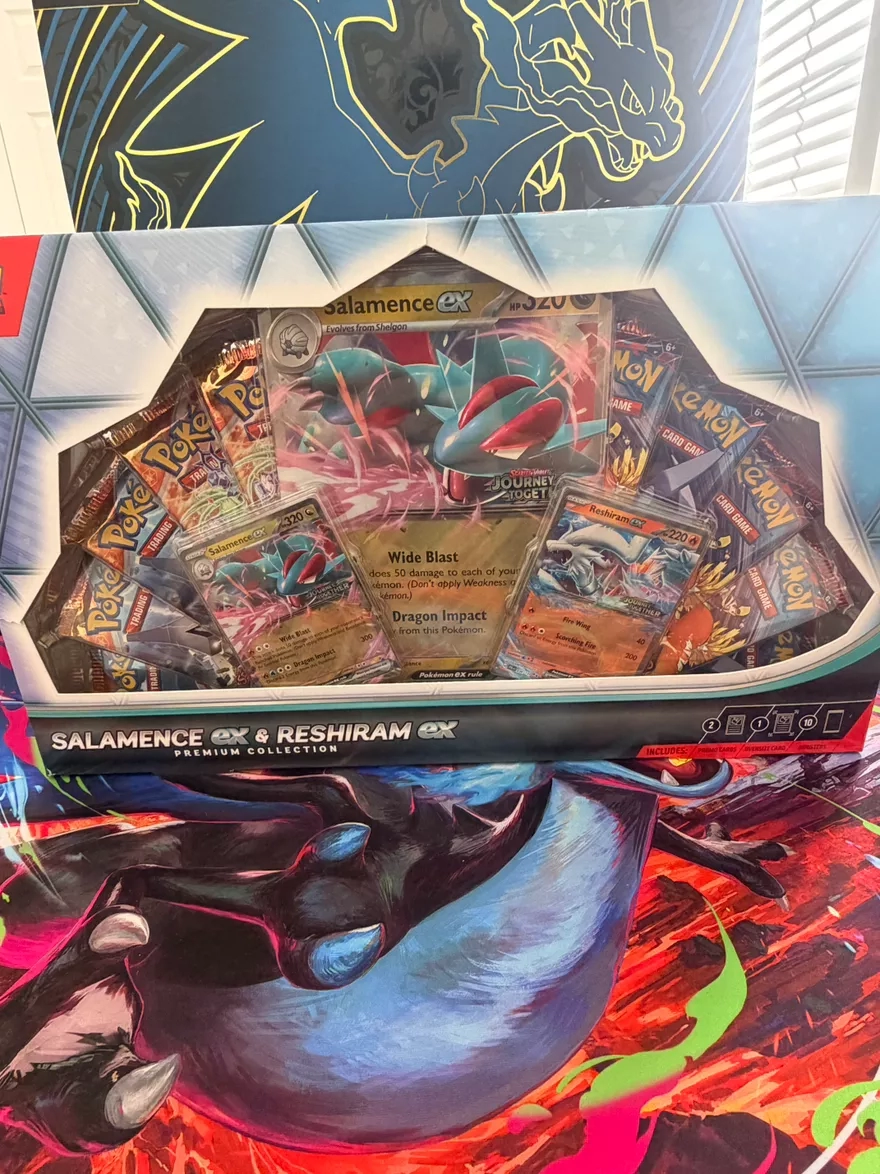 Pokemon Salamence EX & Reshiram EX Premium Collection Box