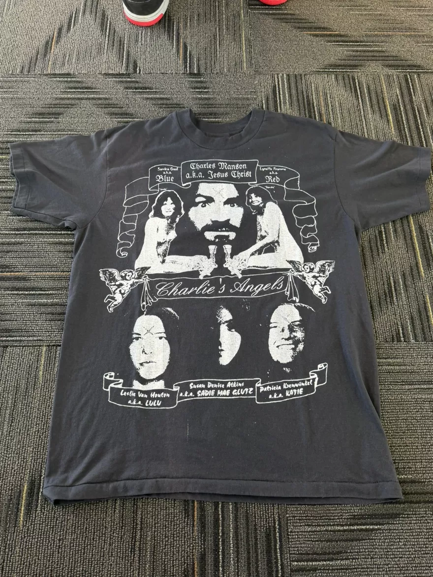 Vintage Charles Manson 'Charlie's Angels' Graphic T-Shirt