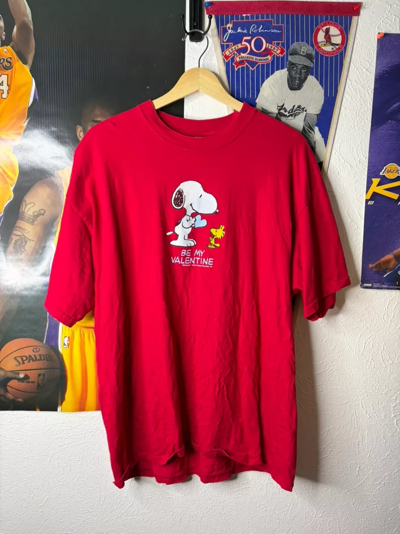 Snoopy & Woodstock "Be My Valentine" Red Graphic T-Shirt
