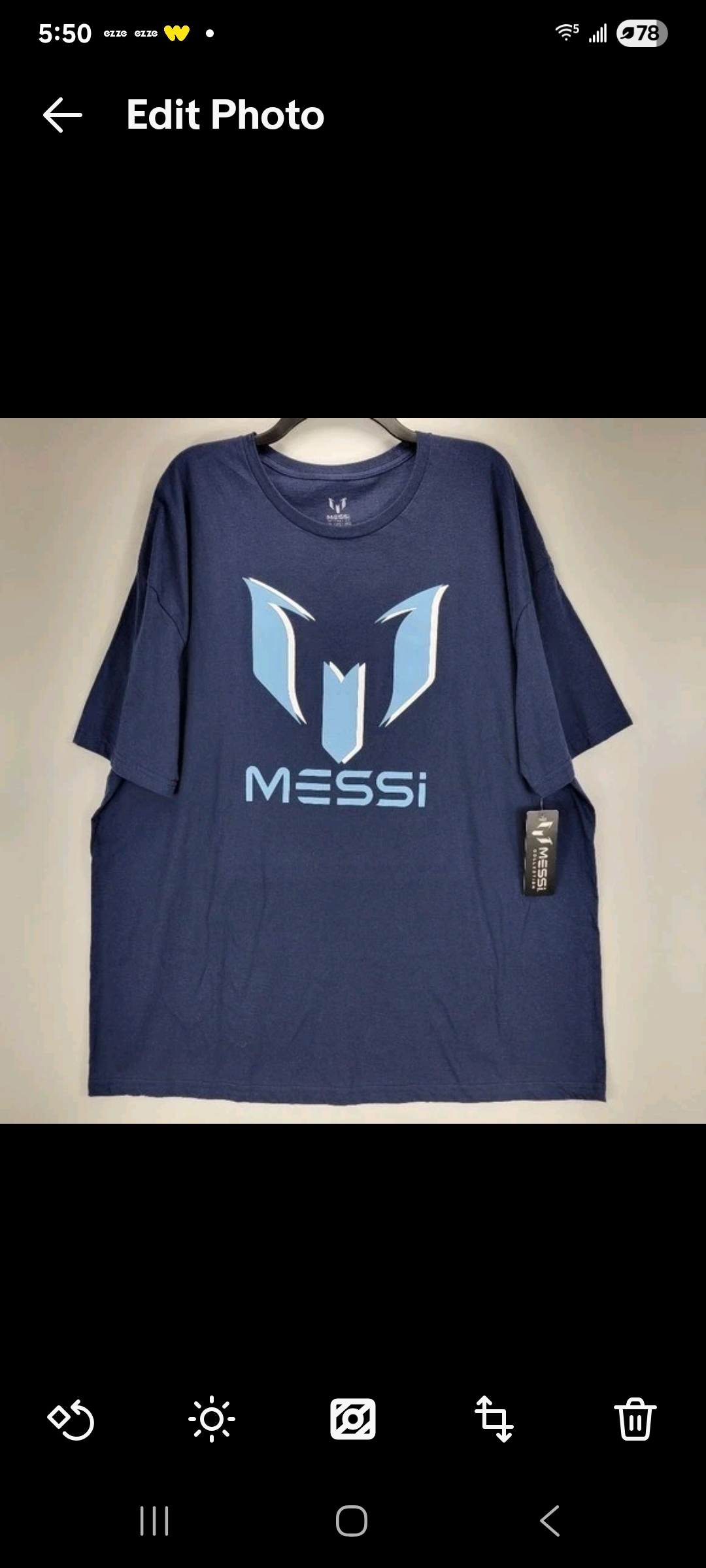 Mens 3XL Lionel Messi Collection Classic Spellout Logo Athletic T Shirt Soccer