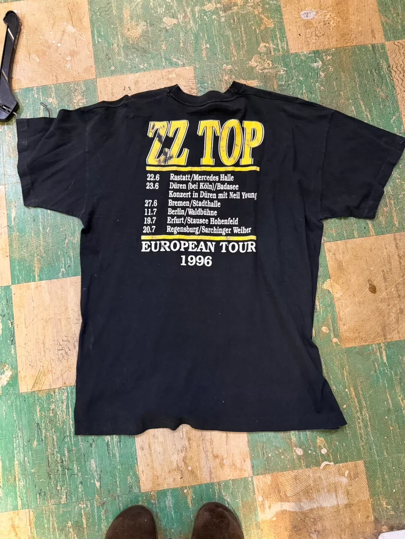 ZZ Top European Tour 1996 Vintage T-Shirt