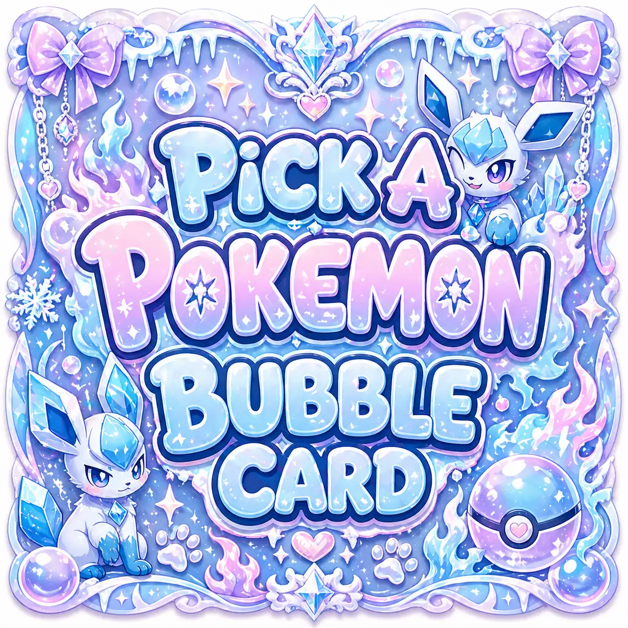 Pick a Pokemon Bubble Card