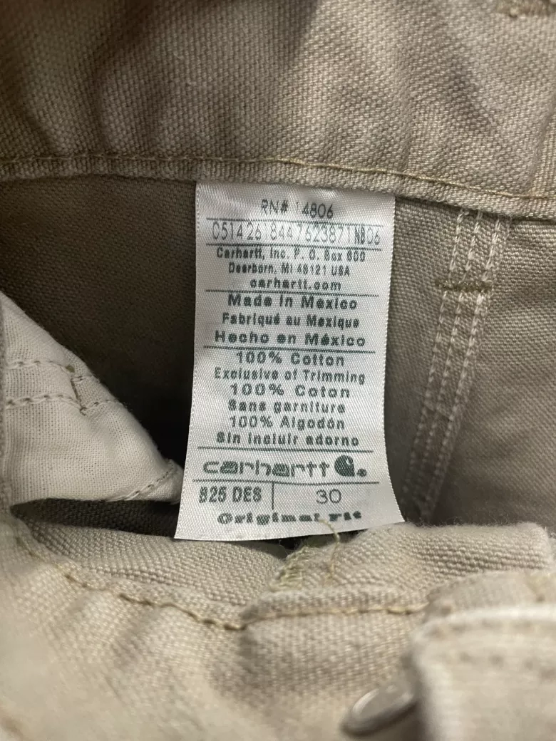 Carhartt Men's Tan Canvas Workwear Shorts