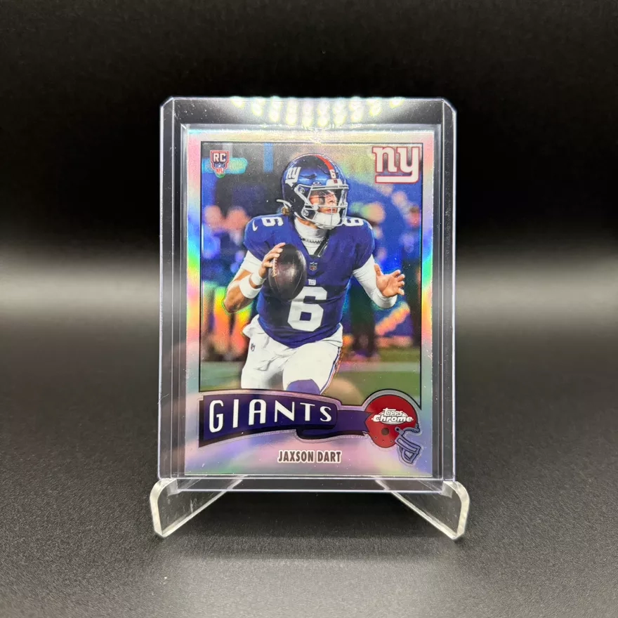 2025 Topps Chrome NFL Refractor Jaxson Dart Rookie Card 1975