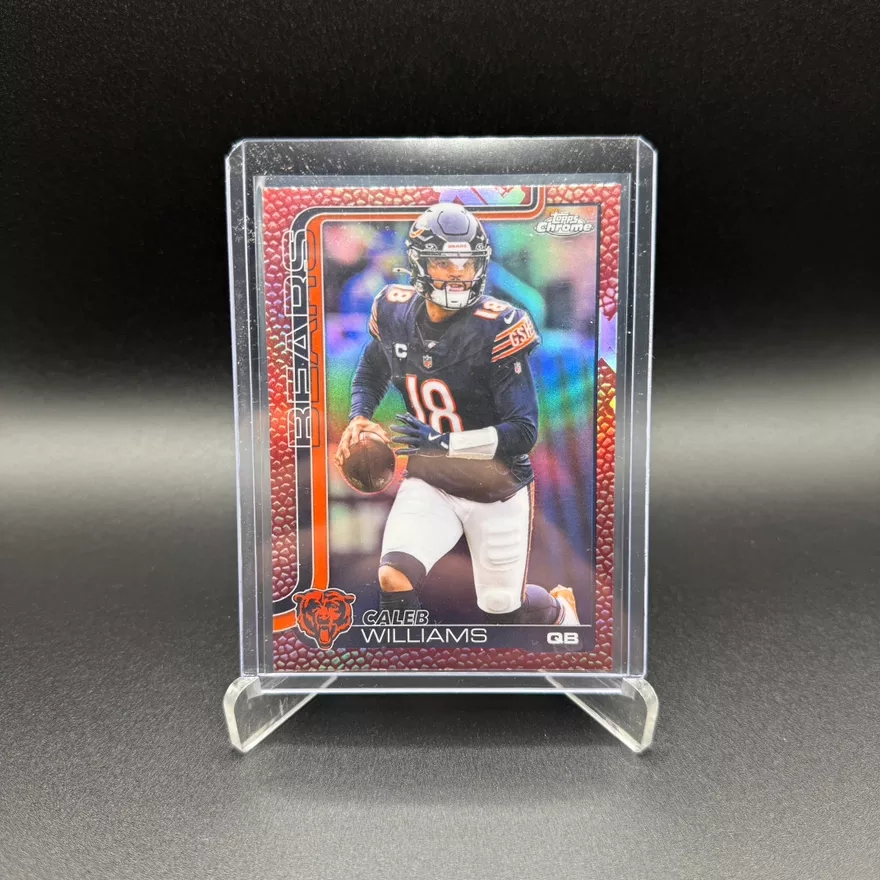 2025 Topps Chrome NFL Caleb Williams #52 Leather Refractor