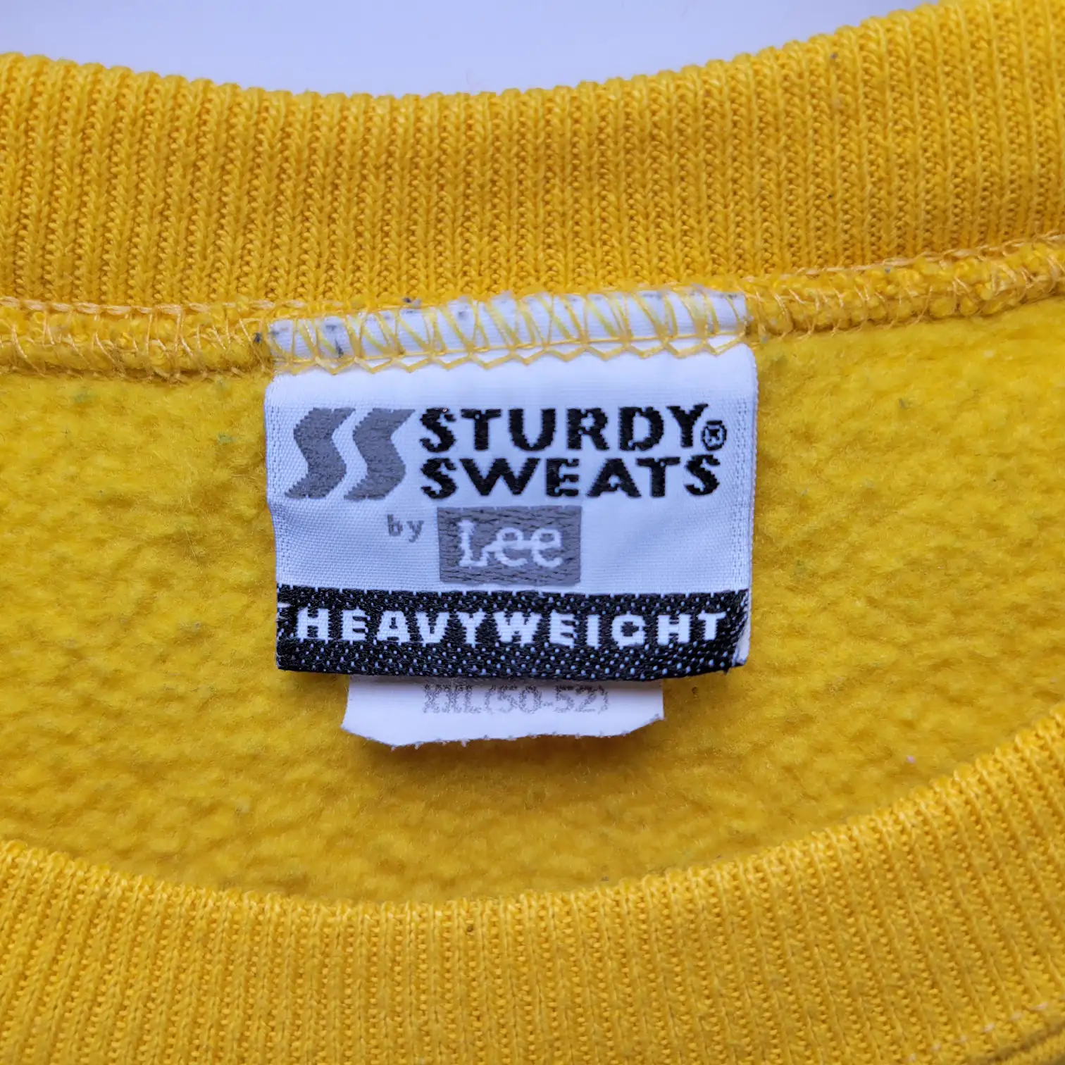 Mens 2XL Sturdy Sweats By Lee Crewneck Sweatshirt Yellow