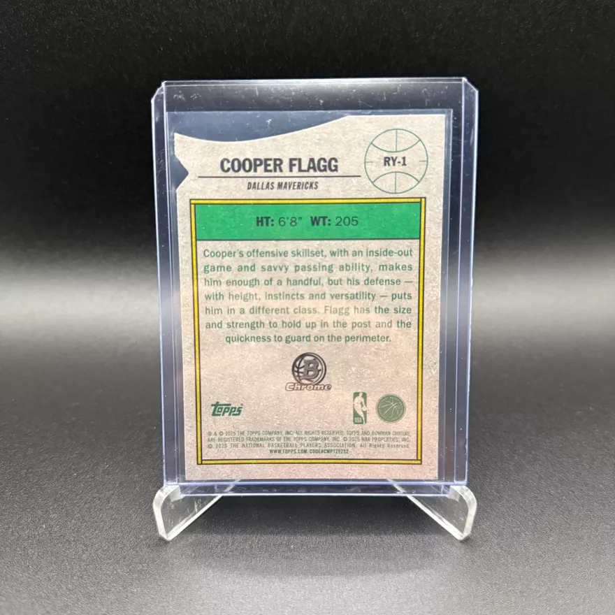 2025 NBA Bowman Cooper Flagg Die Cut ROTY RY-1