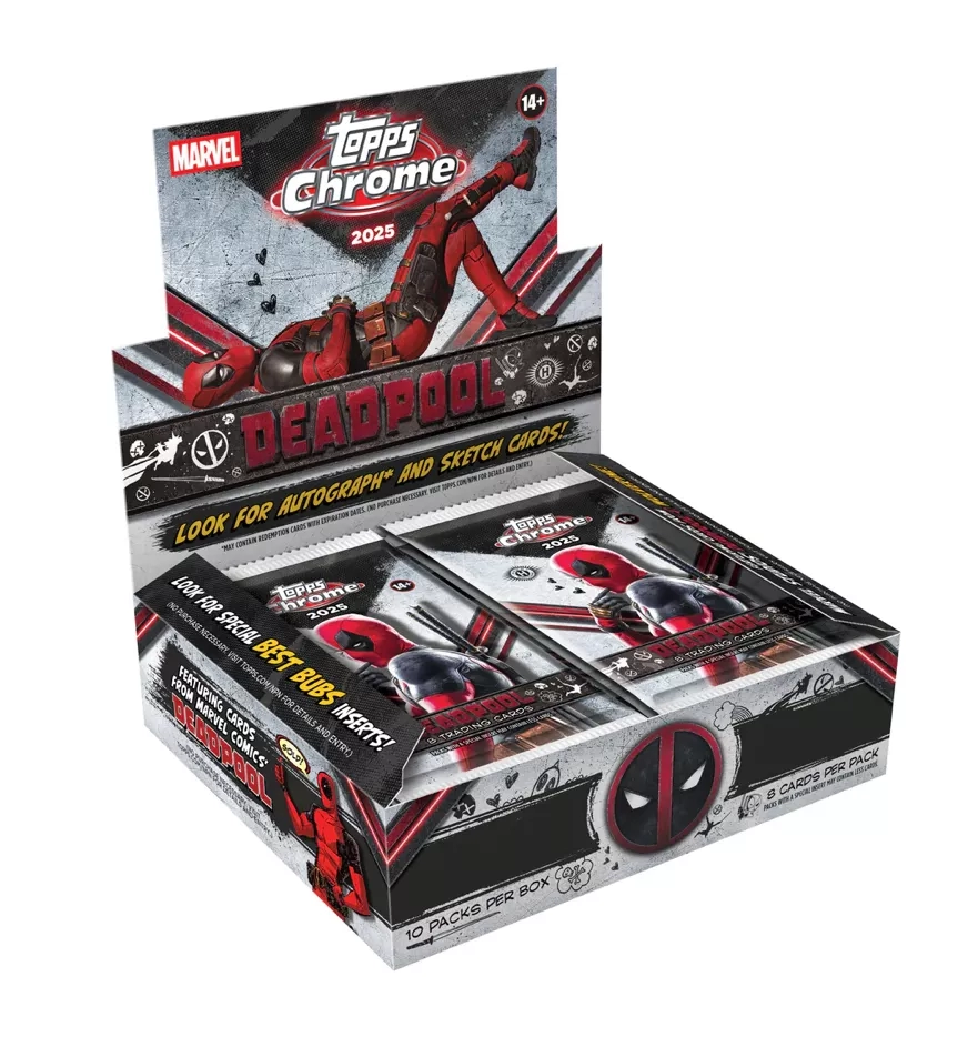 2025 Topps Chrome Deadpool Trading Card Box