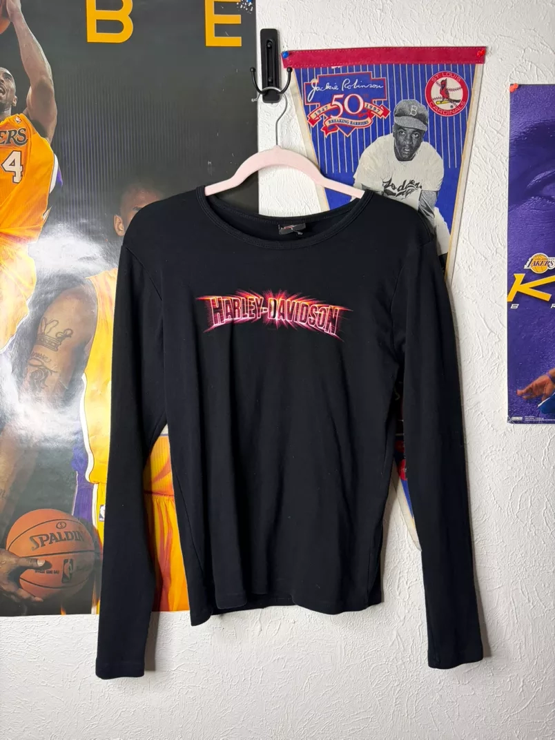 Harley-Davidson Vintage Black Long Sleeve Top