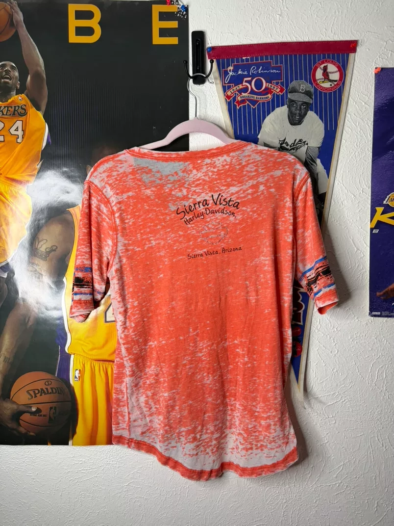 Harley-Davidson Vintage Washed Orange Graphic T-Shirt