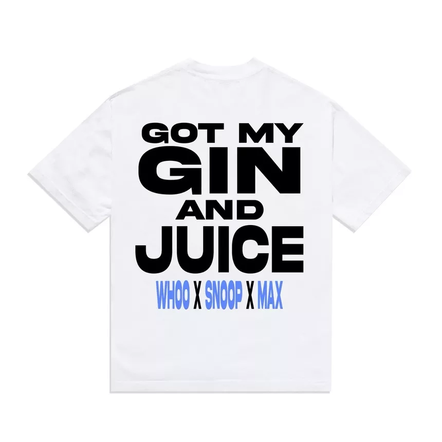 Whoo x Snoop x Max Gin and Juice Tee (Front & Back)
