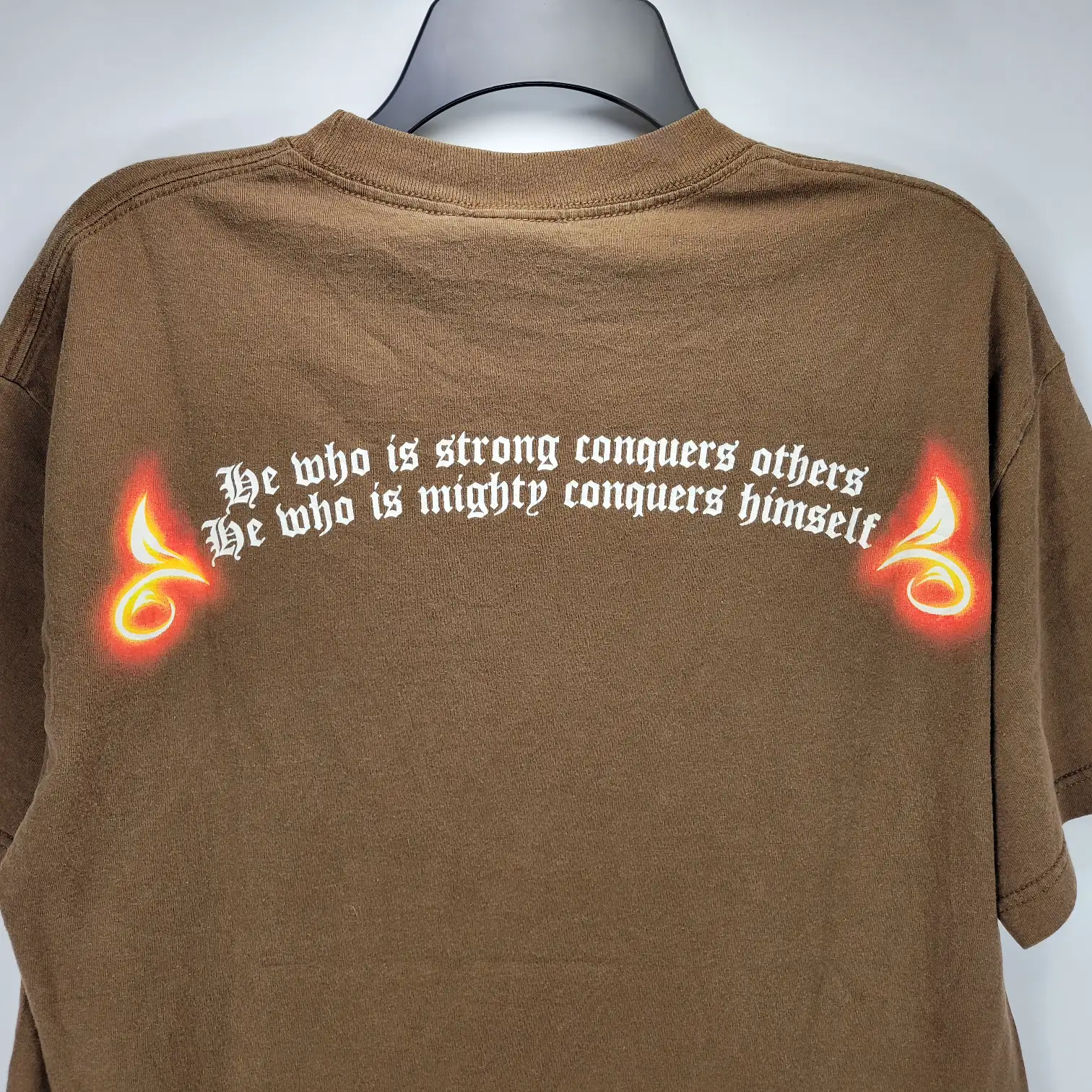 Mens Large WWE Vintage Shawn Michaels HBK "Reborn and Forgiven" T-Shirt Brown