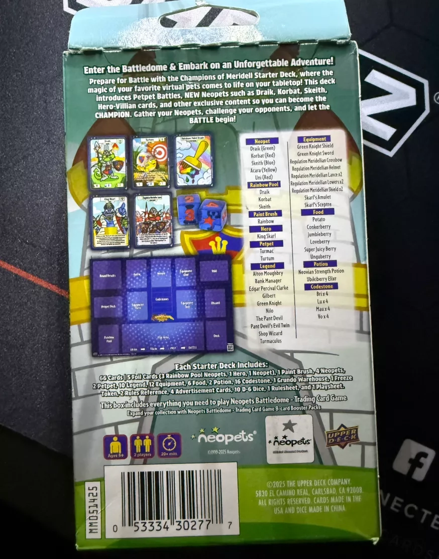 Neopets Battledome Champions of Meridell Starter Deck