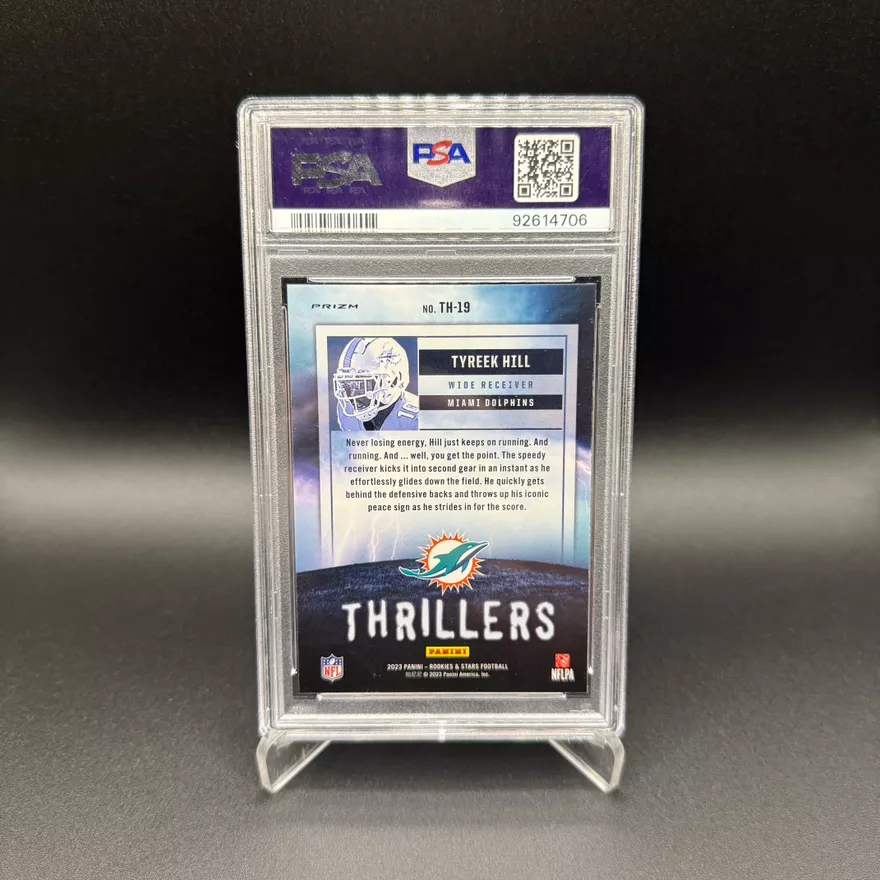 PSA 8 Tyreek Hill Miami Dolphins 2023 Panini Rookies & Stars Red