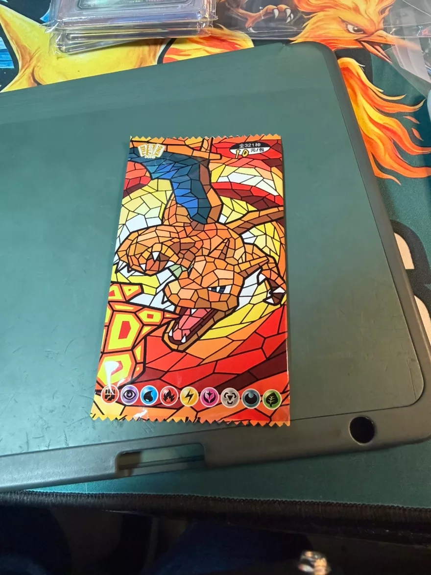 5 packs Pokemon Charizard Stained Glass Trading Card Pack